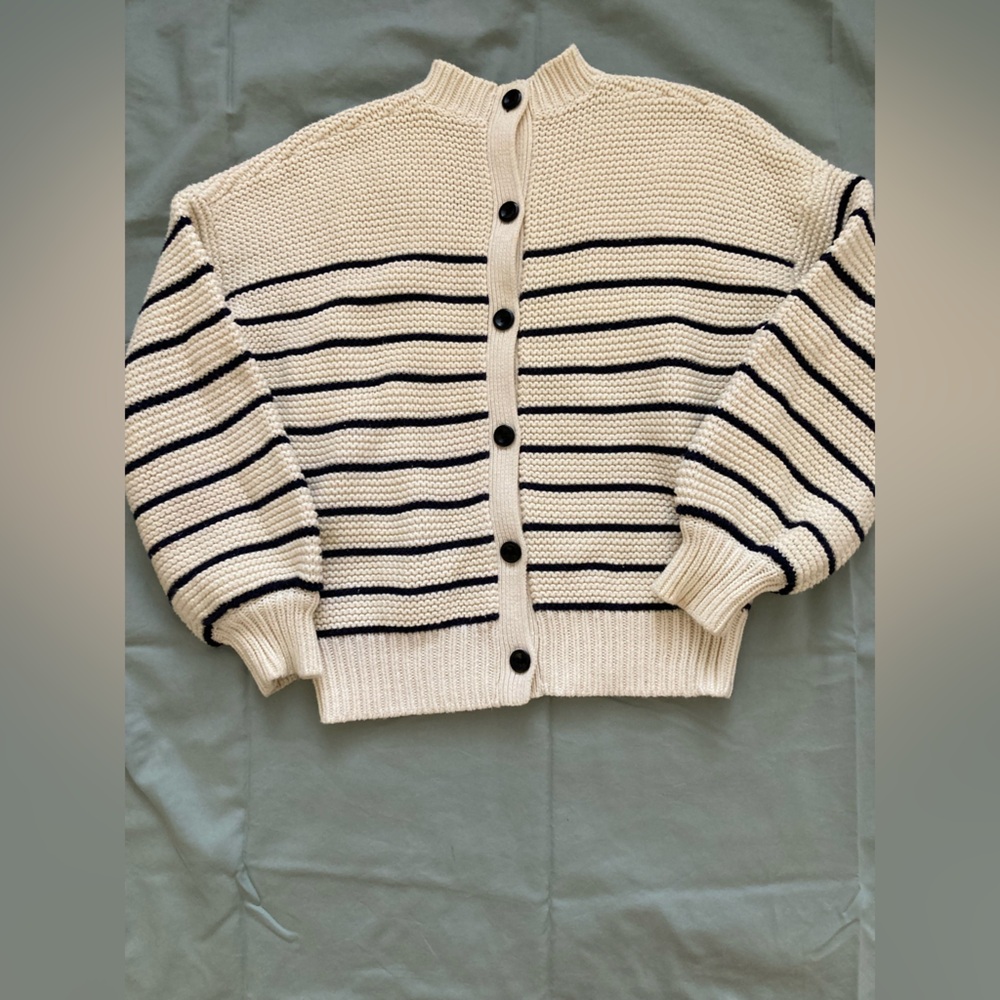 Alex Mill button back Reversible Sweater